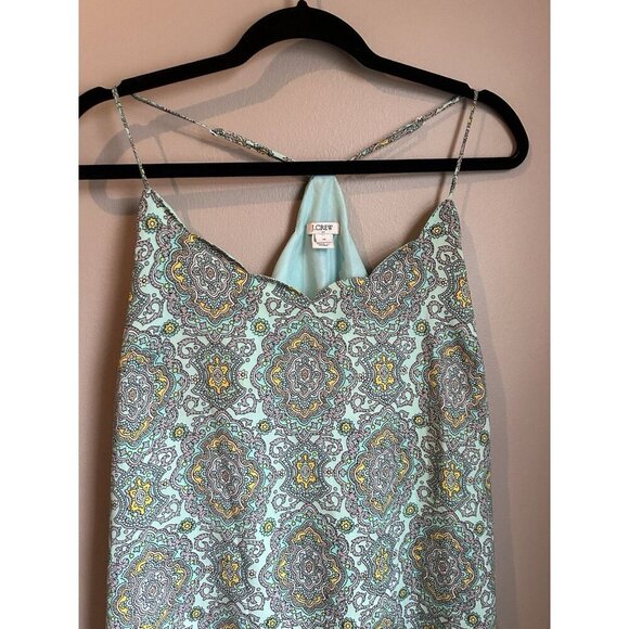 J. Crew Cami Top Womens Size 14 Blouse Tank Boho Casual Feminine Silky Print - Picture 4 of 7